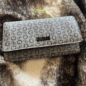 Guess Gray Wallet with Distinctive G Pattern